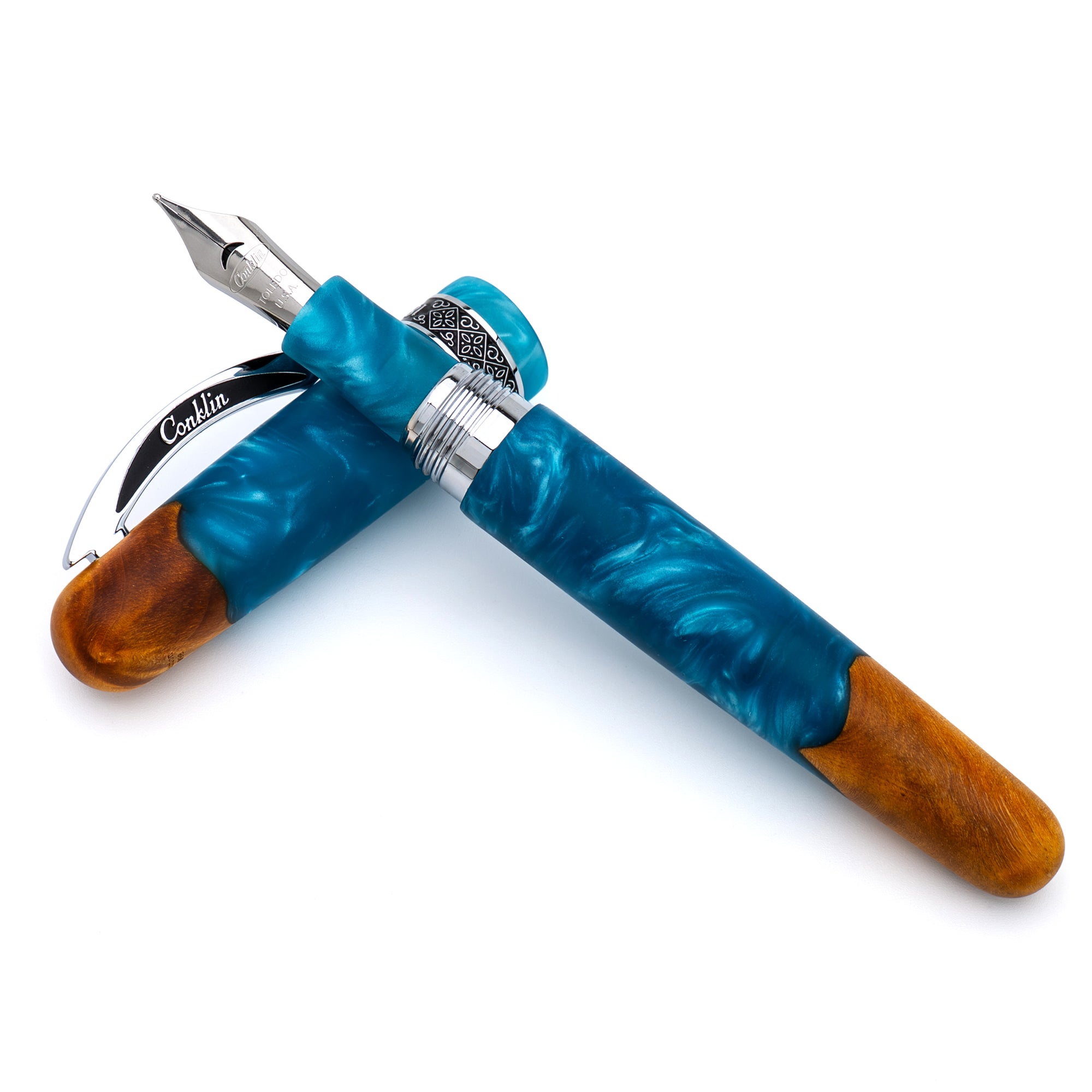 Conklin 1898 Limited Edition Spectra Fusion Fountain Pen Blue Chrome