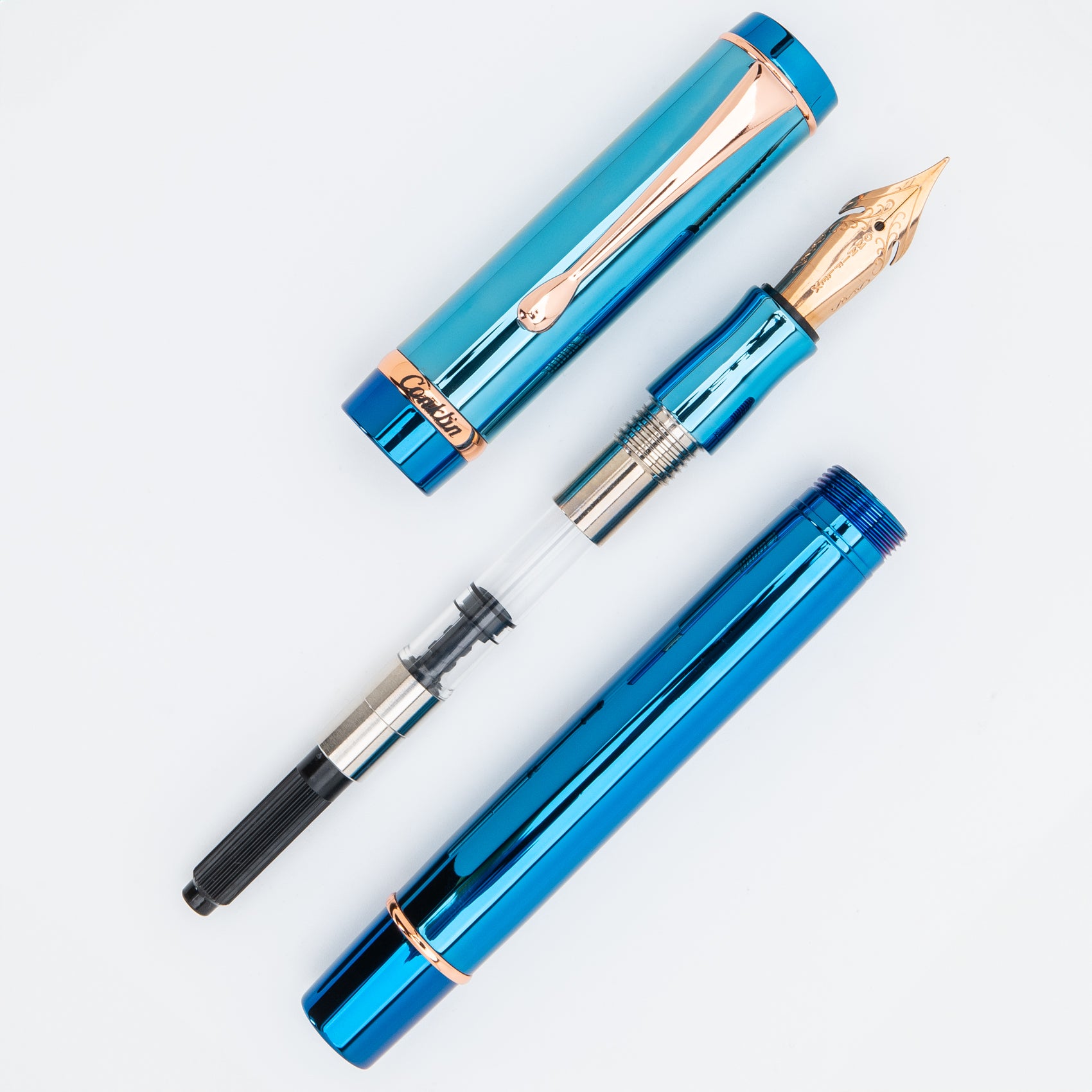 Conklin Duragraph Metal PVD Blue Fountain Pen