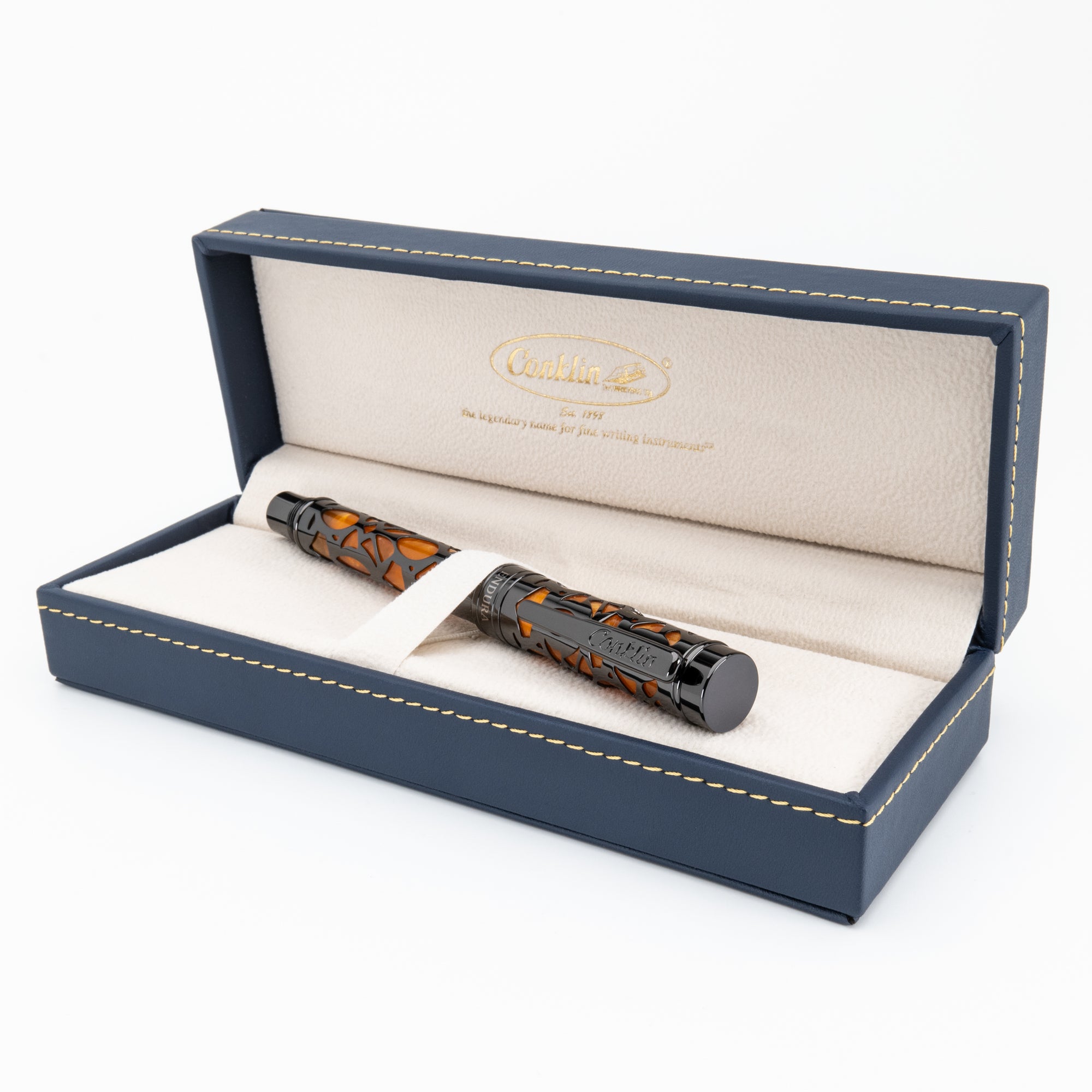 Conklin Endura Deco Crest Fountain Pen Orange