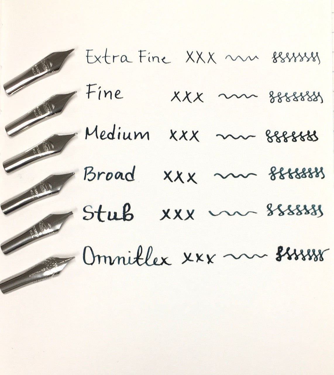 Conklin fountain pen nib writing sample