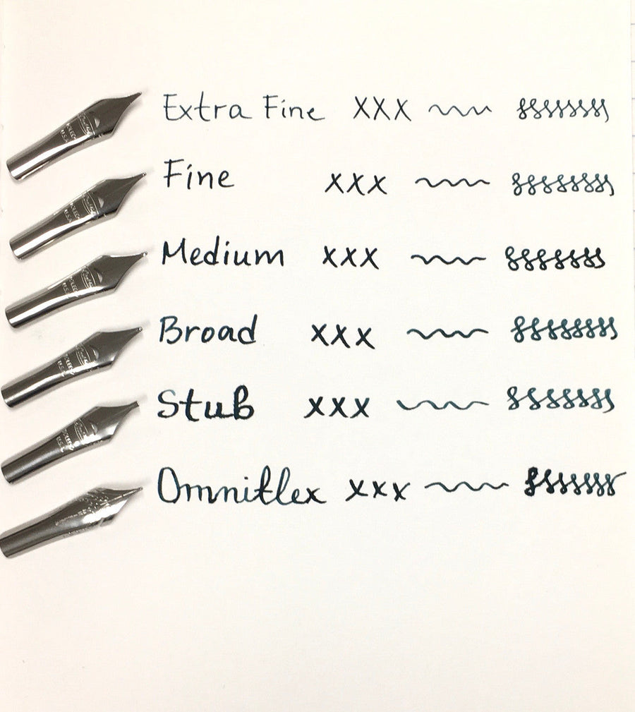Conklin fountain pen nib writing sample