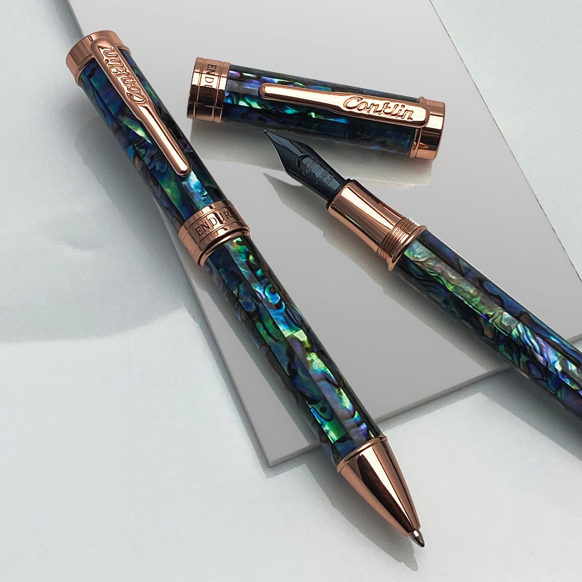 Conklin Limited Edition Endura Abalone Rosegold Ballpoint Pen