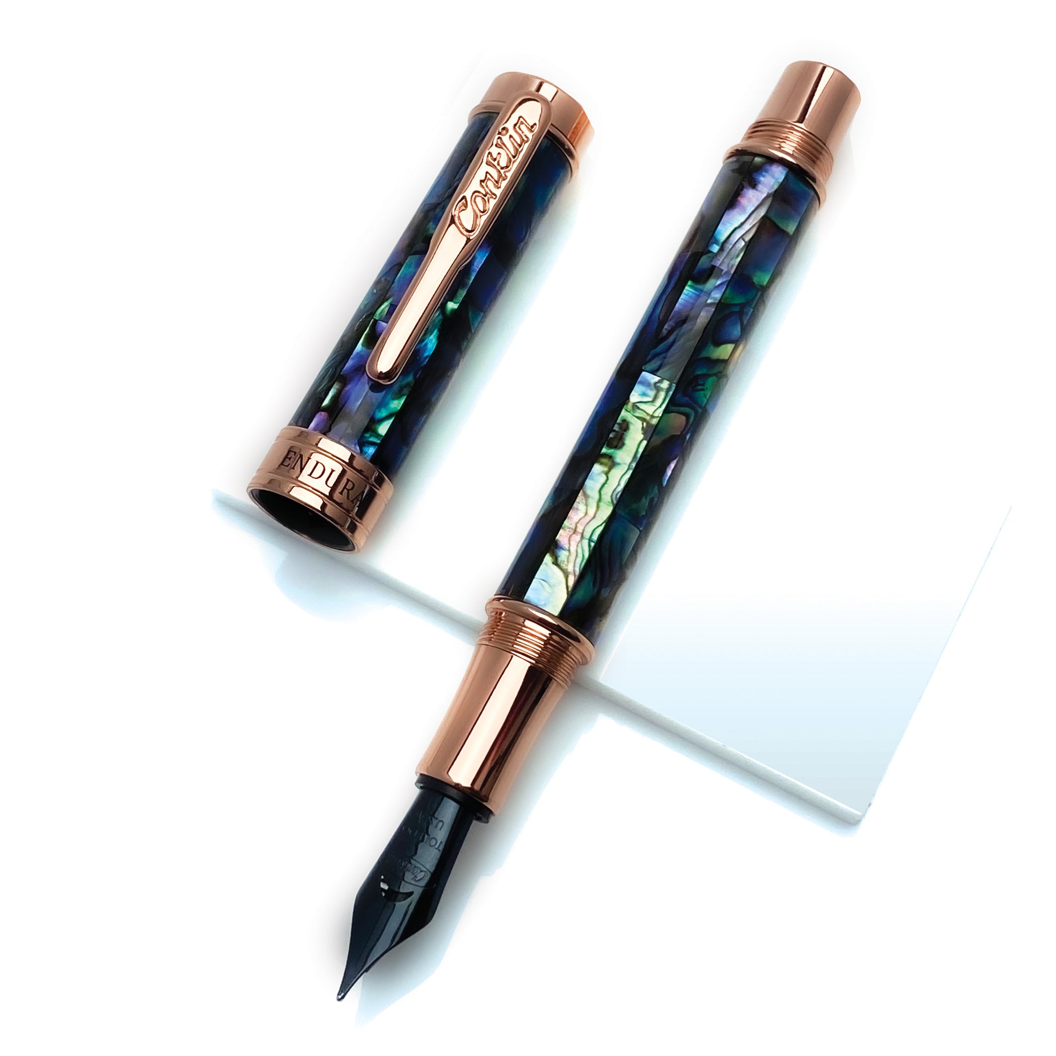 Conklin Endura Abalone Shell Limited Edition 1898, Rosegold trim, Fountain Pen