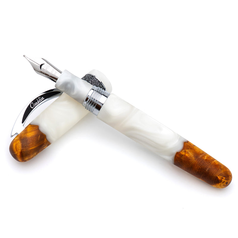 Conklin 1898 Limited Edition Spectra Fusion Fountain Pen White Chrome