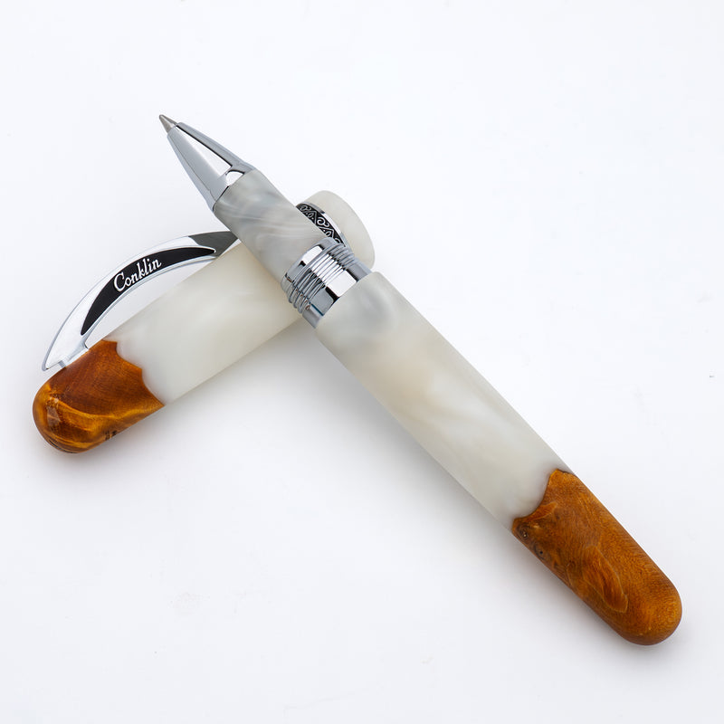 Conklin 1898 Limited Edition Spectra Fusion Rollerball Pen White Chrome