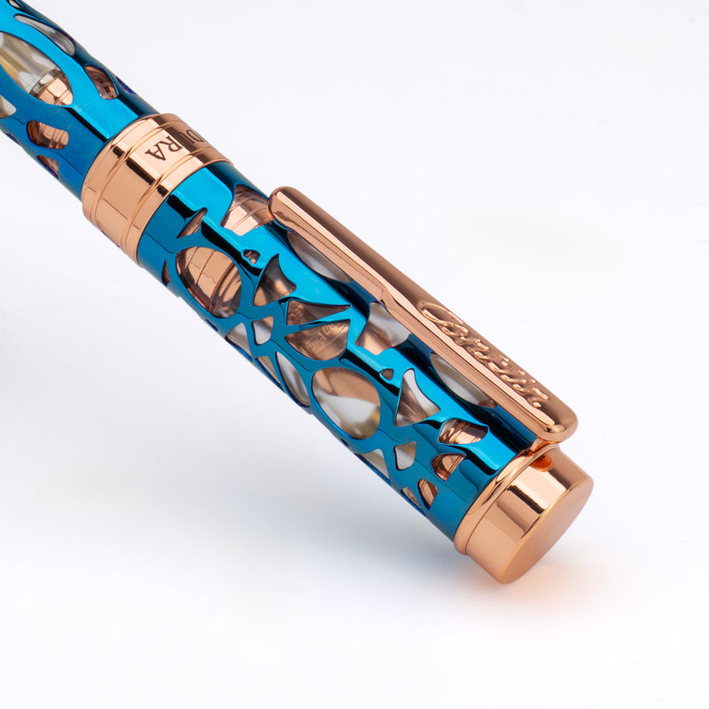Conklin Endura Deco Crest Rollerball Pen Demo/Blue/Rosegold
