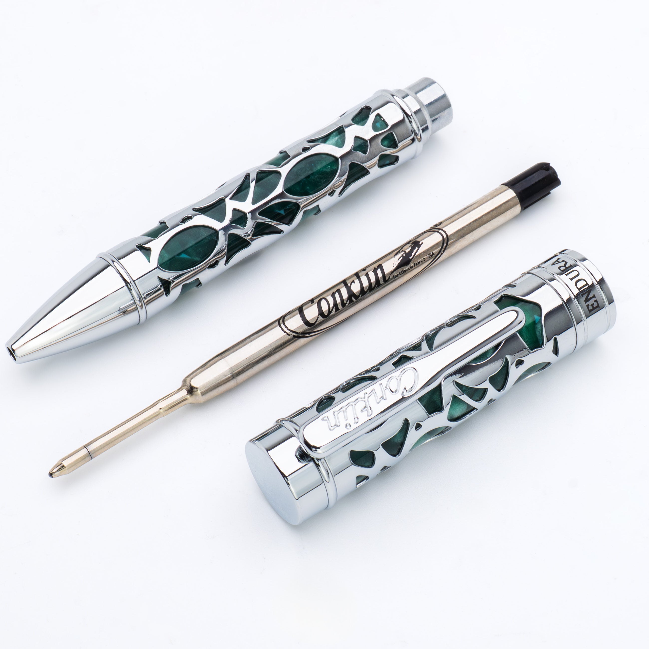 Conklin Endura Deco Crest Ballpoint Pen Green
