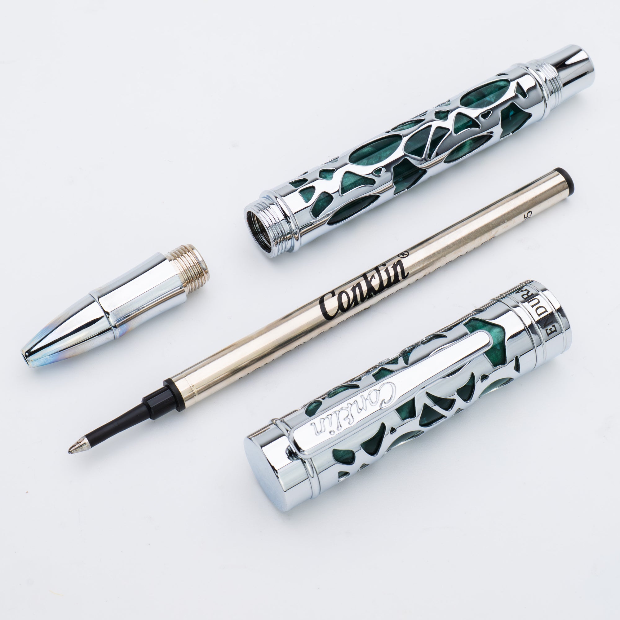 Conklin Endura Deco Crest Rollerball Pen Green
