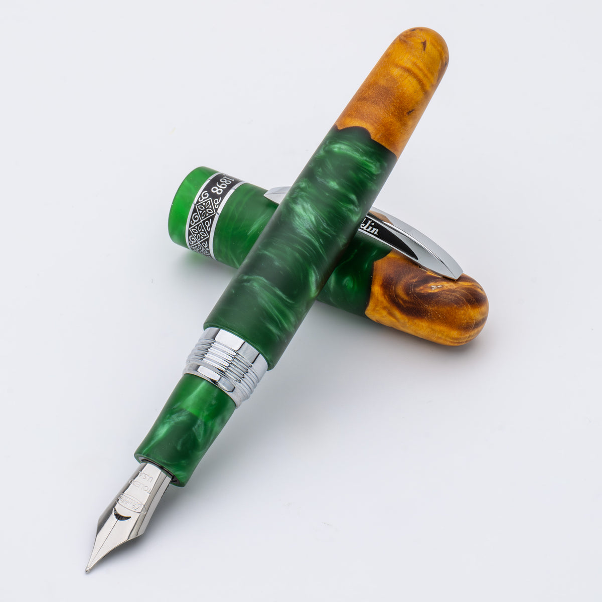 Conklin 1898 Limited Edition Spectra Fusion Fountain Pen Green Chrome