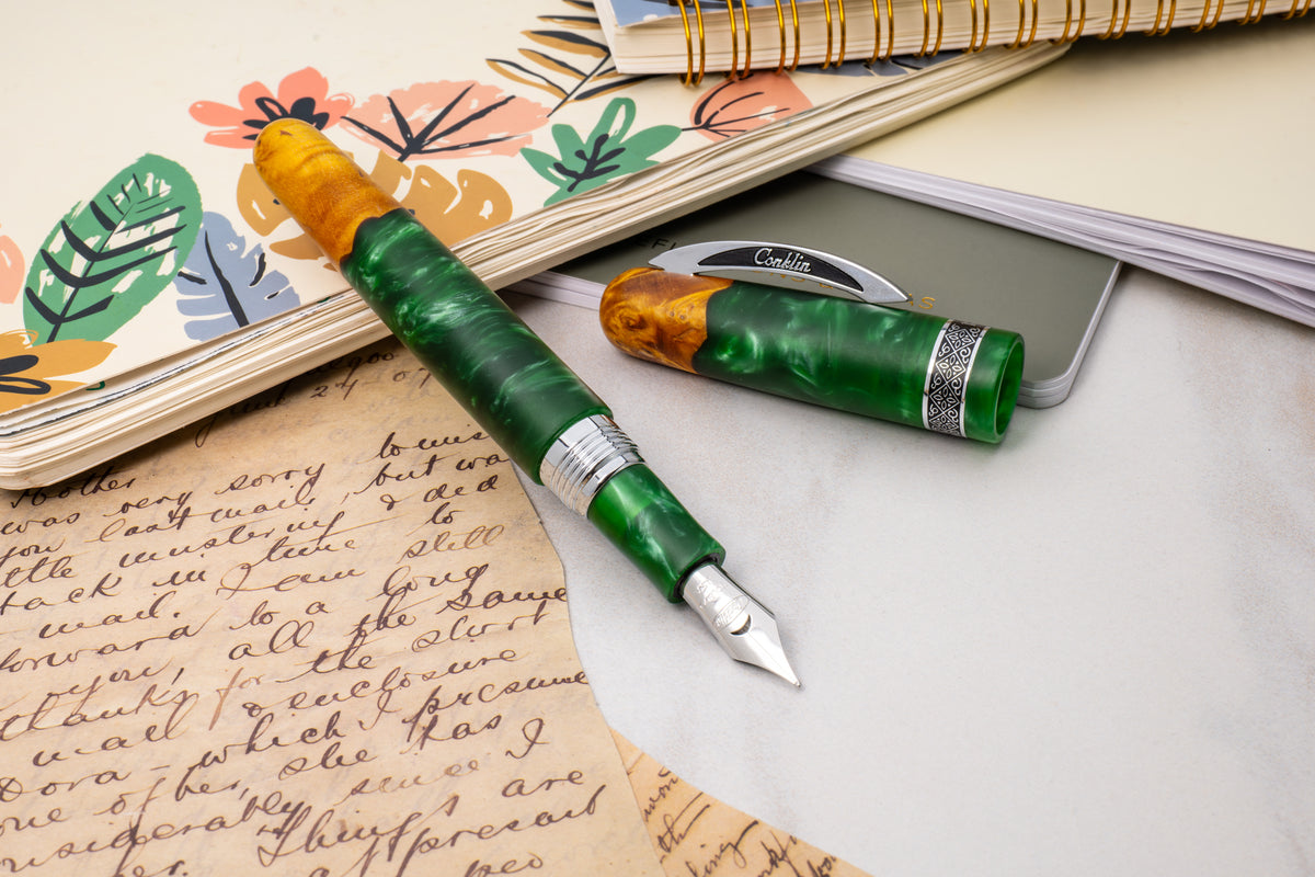 Conklin 1898 Limited Edition Spectra Fusion Fountain Pen Green Chrome