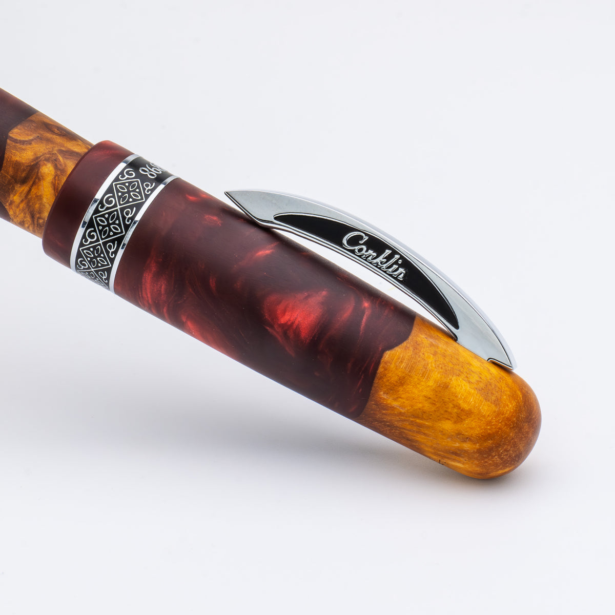 Conklin 1898 Limited Edition Spectra Fusion Rollerball Pen Burgundy Chrome