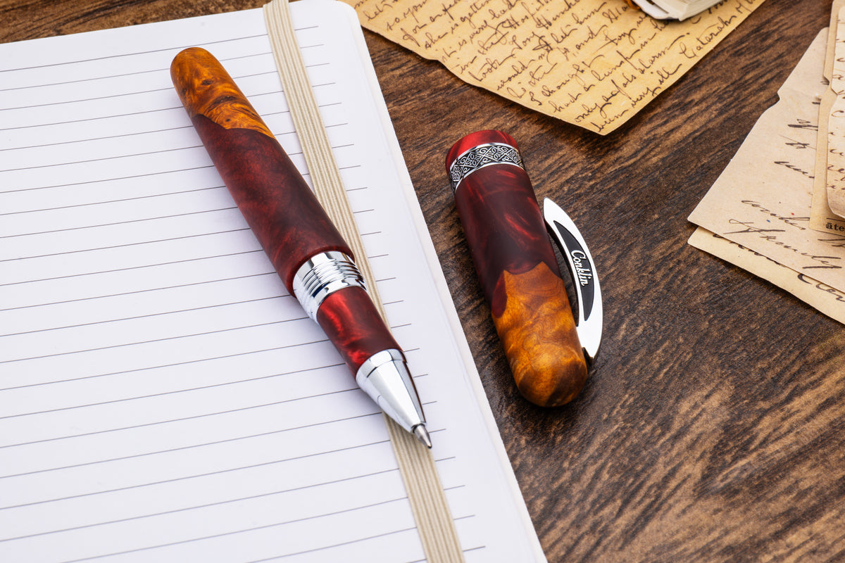 Conklin 1898 Limited Edition Spectra Fusion Rollerball Pen Burgundy Chrome