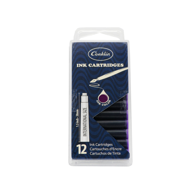 Conklin 12pc Ink Cartridge Purple