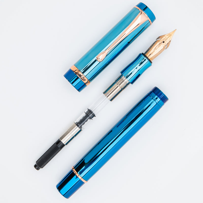 Conklin Duragraph Metal PVD Blue Fountain Pen