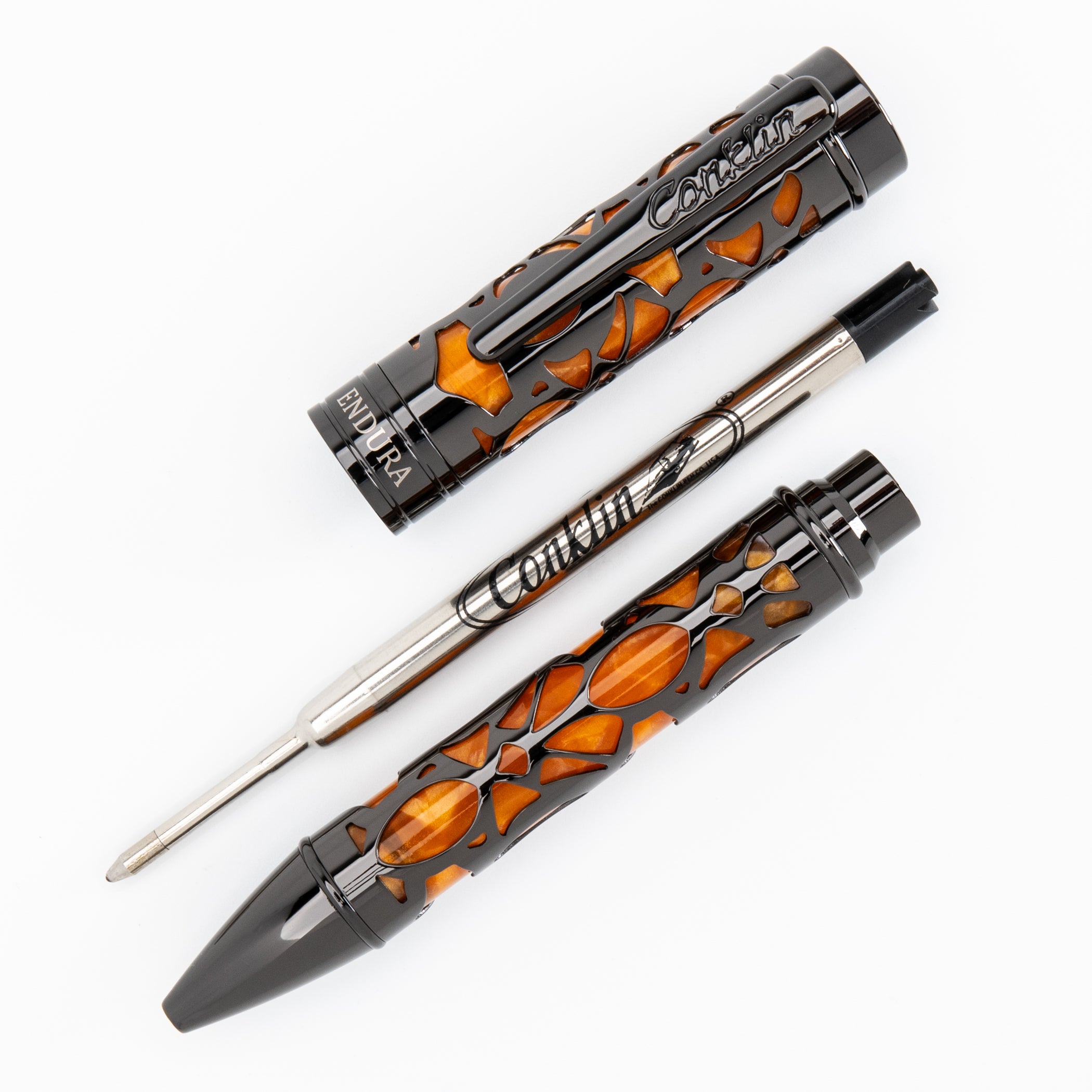Conklin Endura Deco Crest Ballpoint Pen Orange