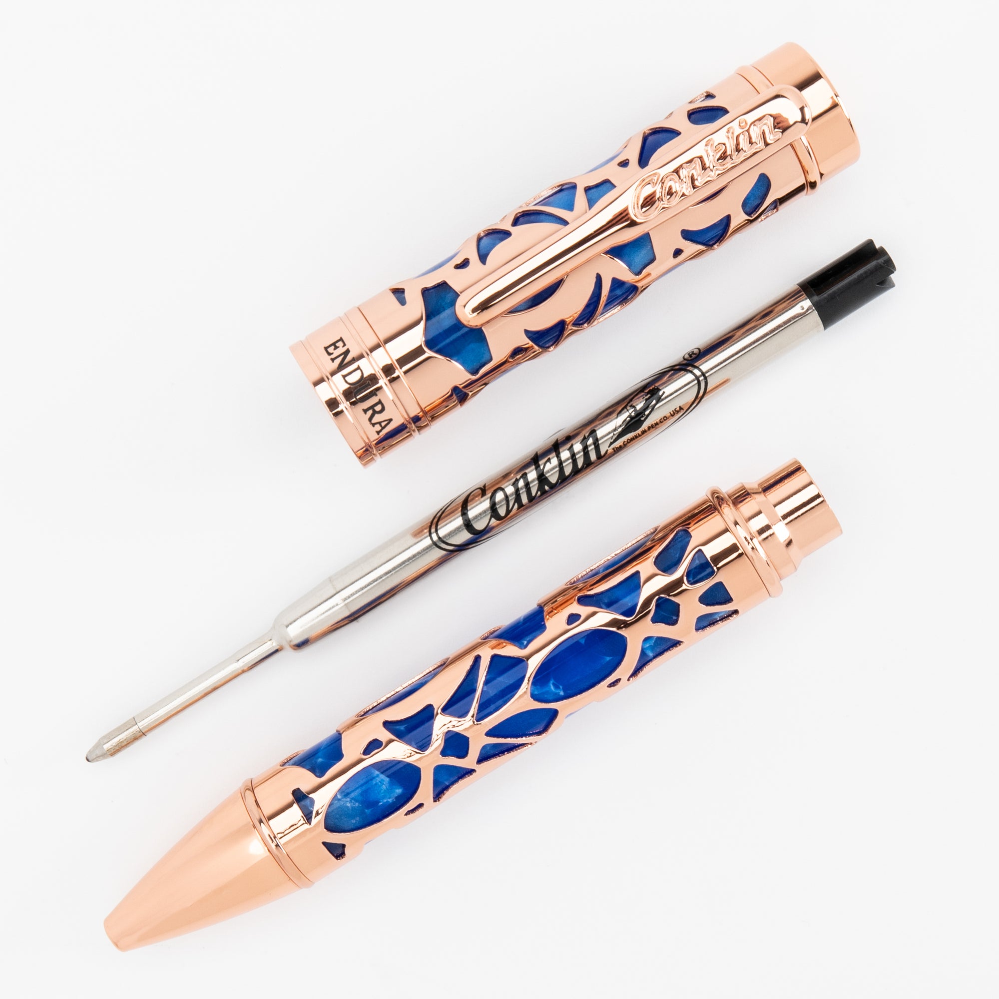 Conklin Endura Deco Crest Ballpoint Pen Blue