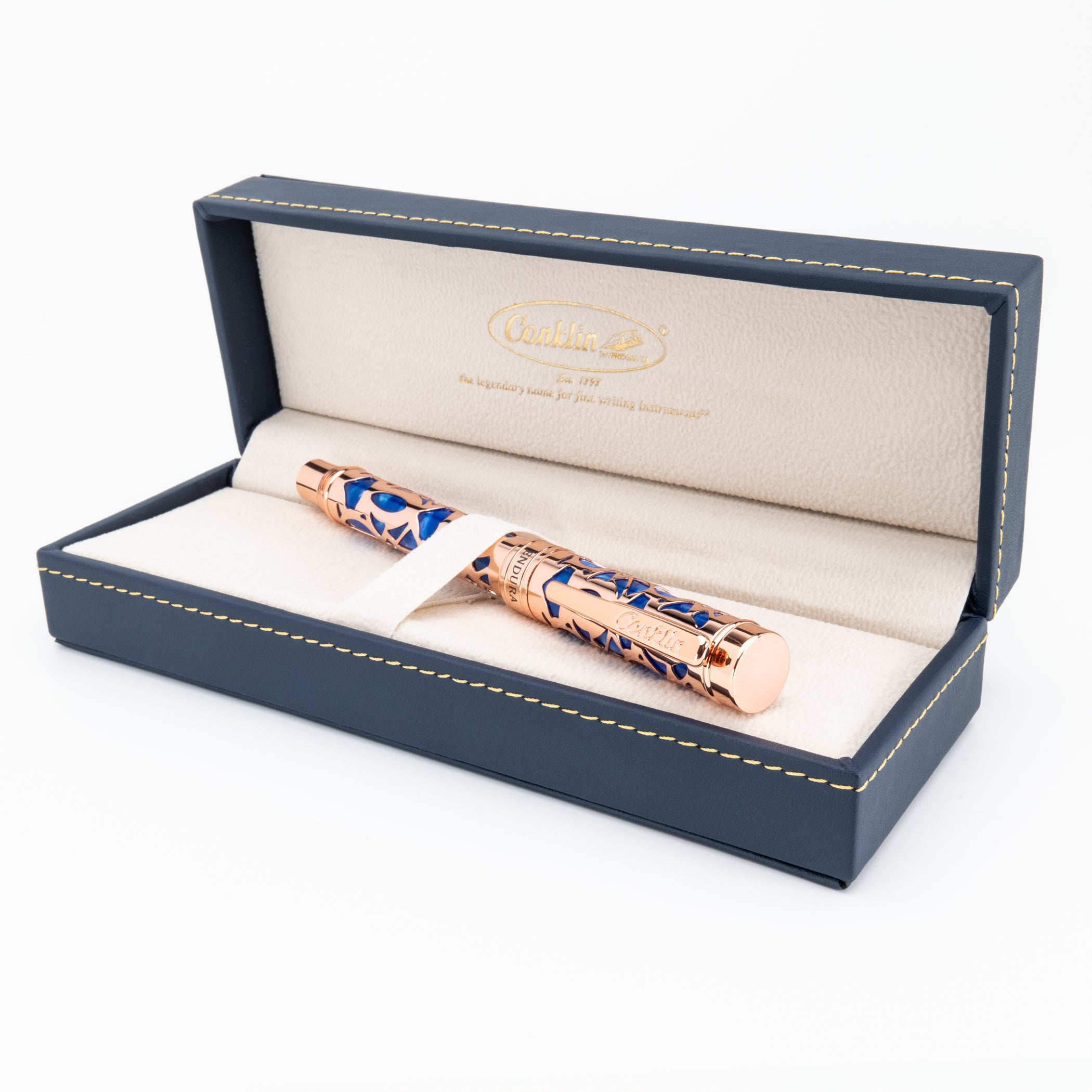 Conklin Endura Deco Crest Fountain Pen Blue | Conklin Pens