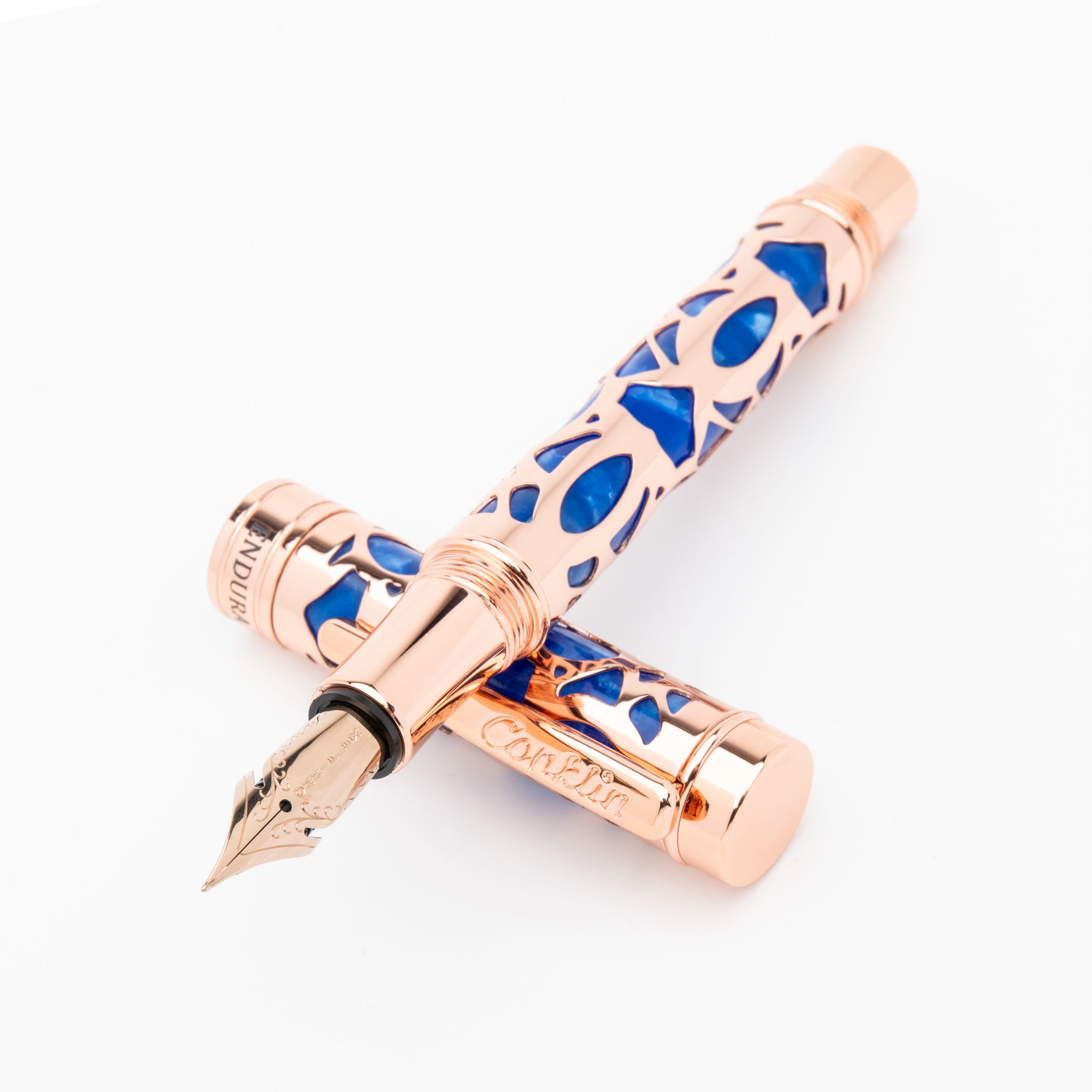 Conklin Endura Deco Crest Fountain Pen Blue | Conklin Pens