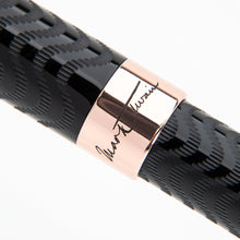 Conklin Mark Twain Crescent Filler Fountain Pen - Black w/ Rose Gold trim w/ JoWo Nib