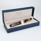 Conklin Mark Twain Crescent Filler Fountain Pen Orange Medley w/ Gunmetal Trim w/JoWo Nib