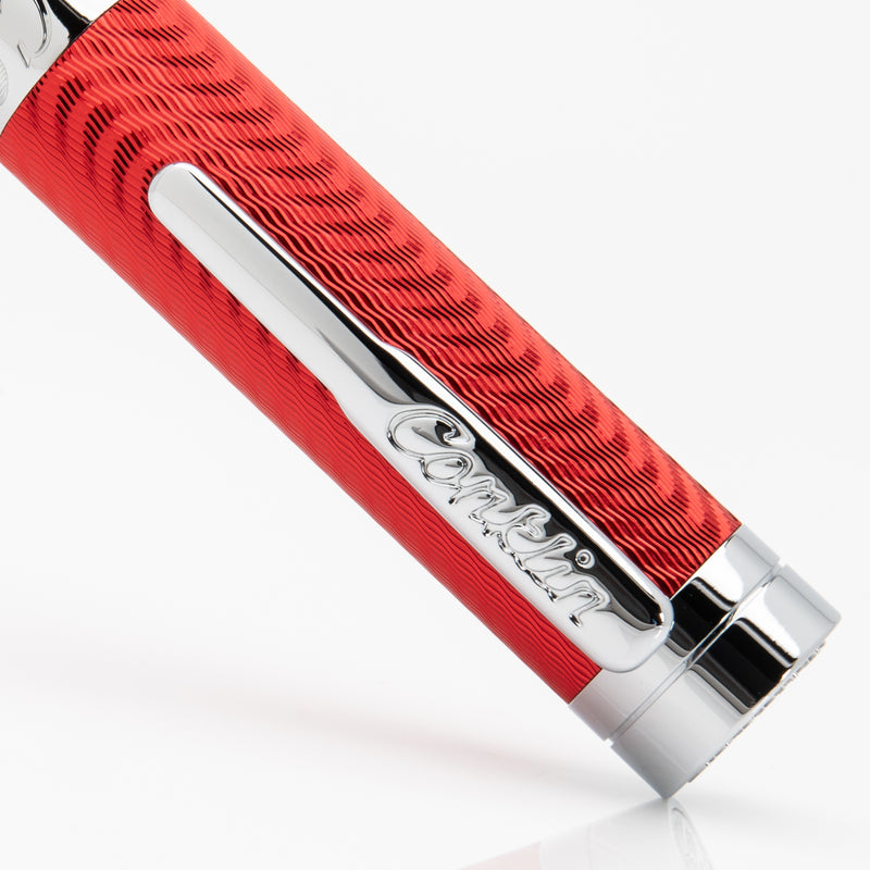 Conklin® Herringbone Signature Red Ballpoint Pen