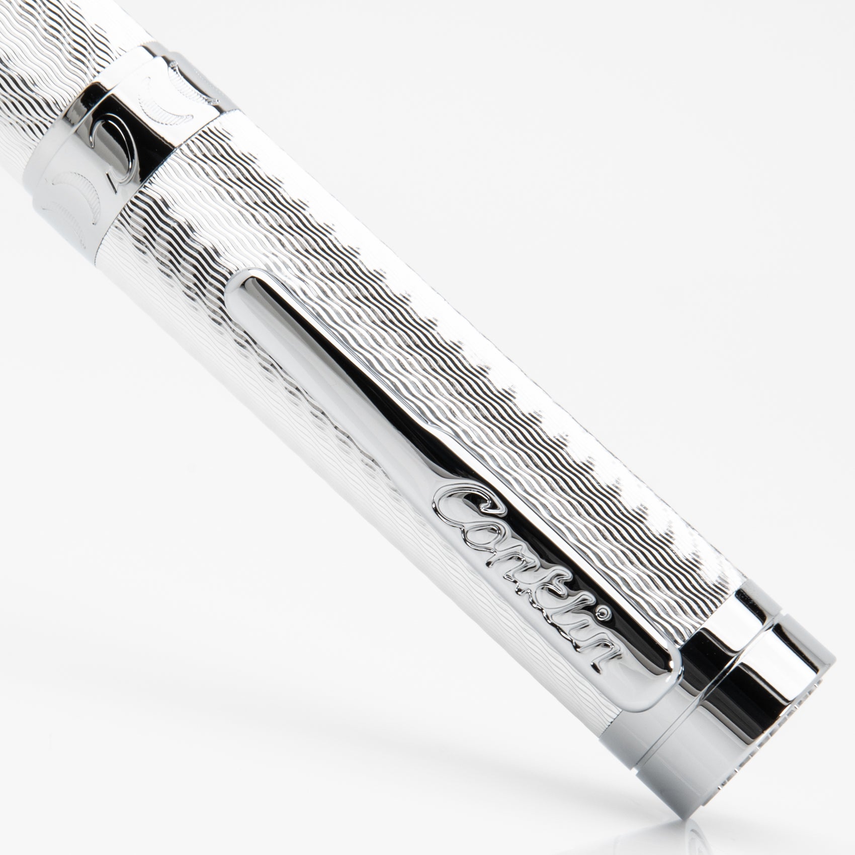 Conklin® Herringbone Signature Silver Rollerball Pen