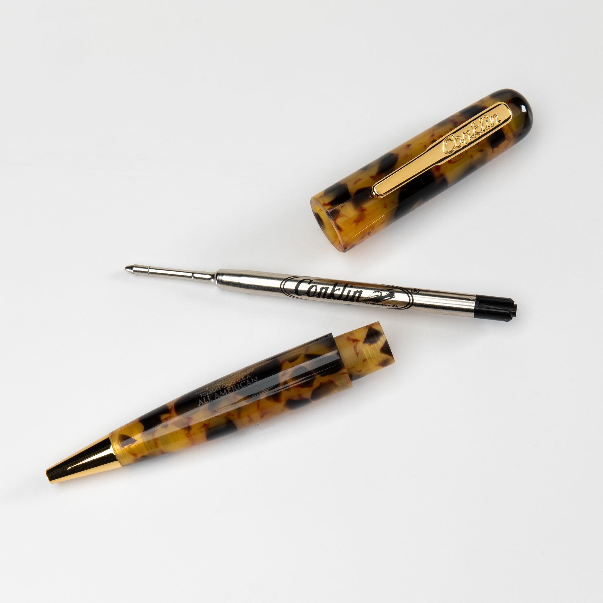 Conklin All American Ballpoint Pen Tortoiseshell | Conklin Pens