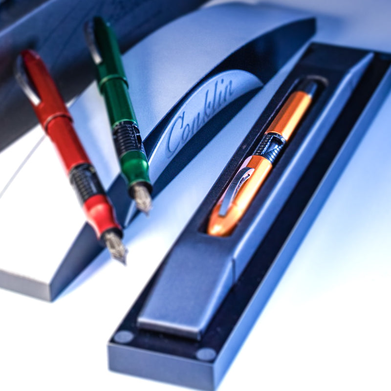 CONKLIN NOZAC CLASSIC 125 ANNIVERSARY LIMITED EDITION FOUNTAIN PEN ORANGE/BLACK TRIM